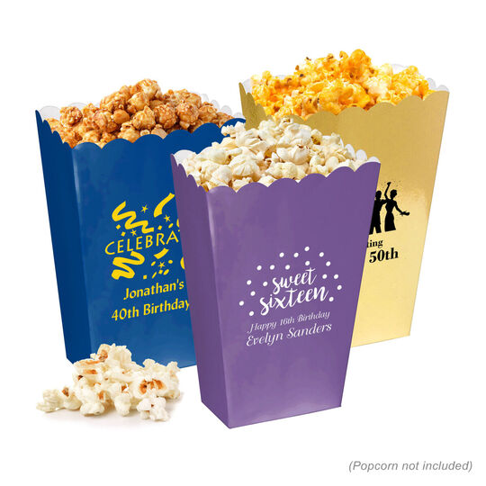 Personalized Mini Popcorn Boxes for Birthdays